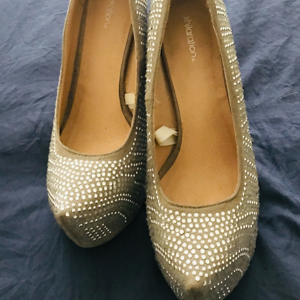 Nude Bling Heels 6.5